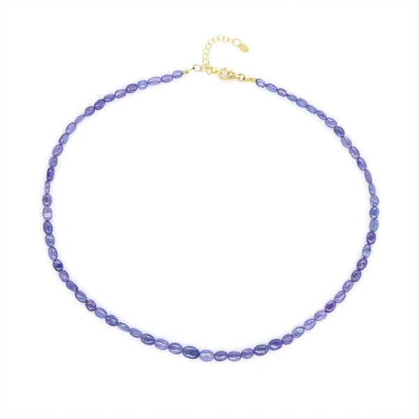 Cavill Tansanit Halskette Damen 925 Silber Vergoldet 56,24Ct Lila Oval-image
