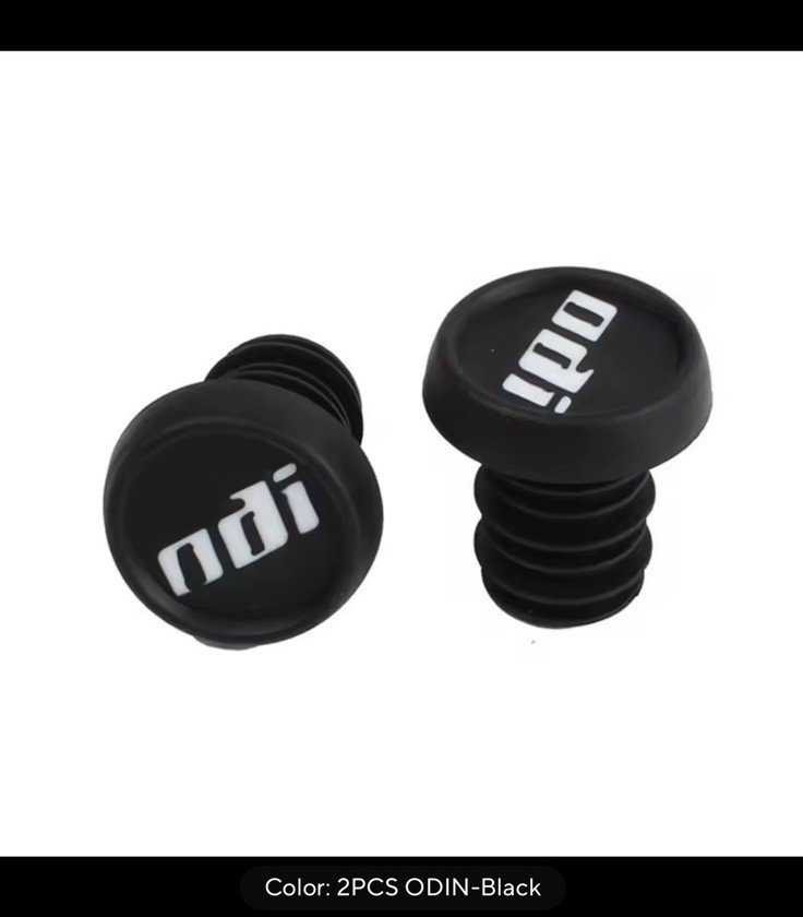 Black Handlebar End Plugs Rubber Bar Cap Grip Mountain Bike 