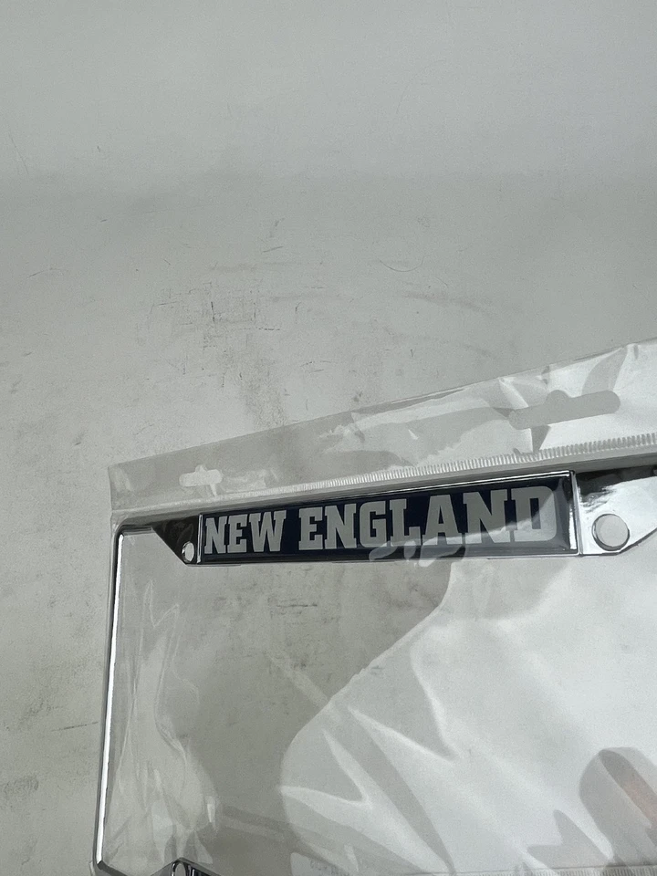2 NFL New England Patriots Car Truck SUV Cromo Metal Placa Marco Cubierta Foto 4 de 4