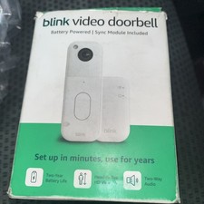 Blink Video Doorbell Camera With Sync Module Core - White New 2025 Bent Box