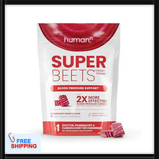 Superbeets Heart Chews, Nitric Oxide  Blood Pressure Support, 60 Count