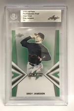 2019 LEAF METAL BASEBALL Drey Jameson RC GREEN #1/1  Pre-Production PROOF  NR!!