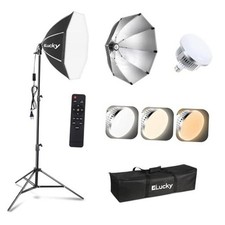 20" Octagonal Softbox Lighting Kit, 85W Dimmable LED Bulb 3000K-6500K, 1 Pcs