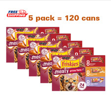 5 Pack, Friskies® Meaty Prime Filets Adult Wet Cat Food Variety - 24Ct, 132 oz 1.70 per gallon