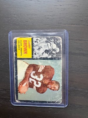 1962 Topps #28 Jimmy Brown Cleveland Browns HOF Vintage Low Grade