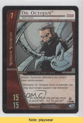 2004 VS System Marvel Web of Spider-Man 1st Edition Foil Dr Octopus READ 1i3
