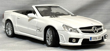Mercedes Benz 2009-2012 SL63 AMG Convertible Rare White Maisto 1:18 Special Ed.