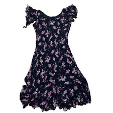 90s Y2K Women 14/16 Whimsygoth Fairygrunge Romantic Floral Midi Dress Flutter