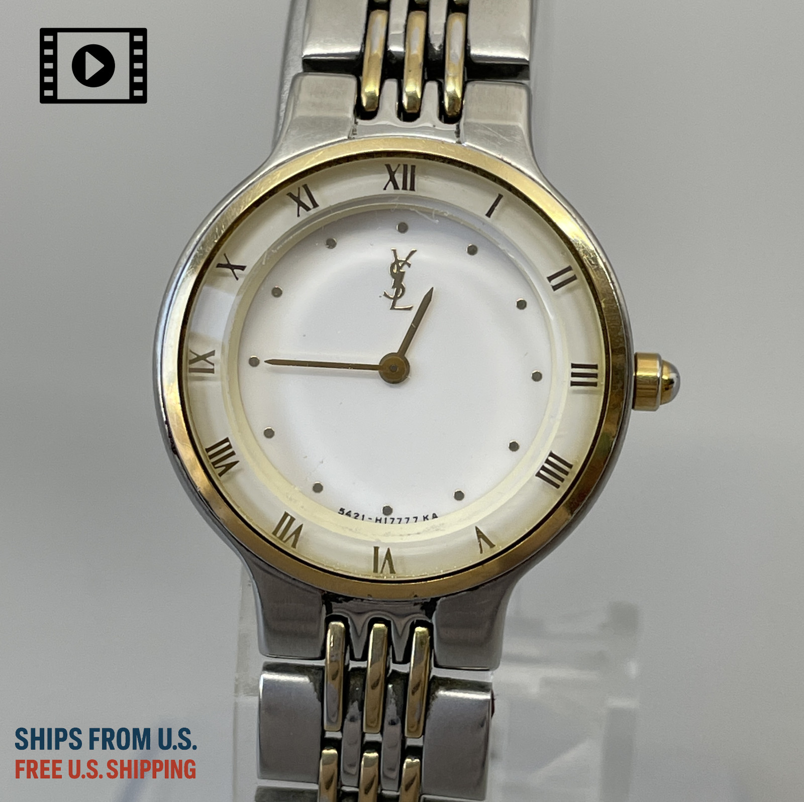 [N.Mint] Yves Saint Laurent YSL 5421-H10066Y Roman Womens Watch Ships from US