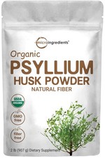 Organic Psyllium Husk Powder, 2lbs 32oz  Daily Soluble Fiber Supplement  ...