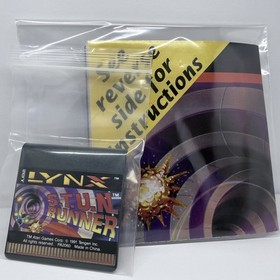 S.T.U.N. Runner Atari Lynx 1991 Game + Manual w/ Poster - Cleaned Tested Working