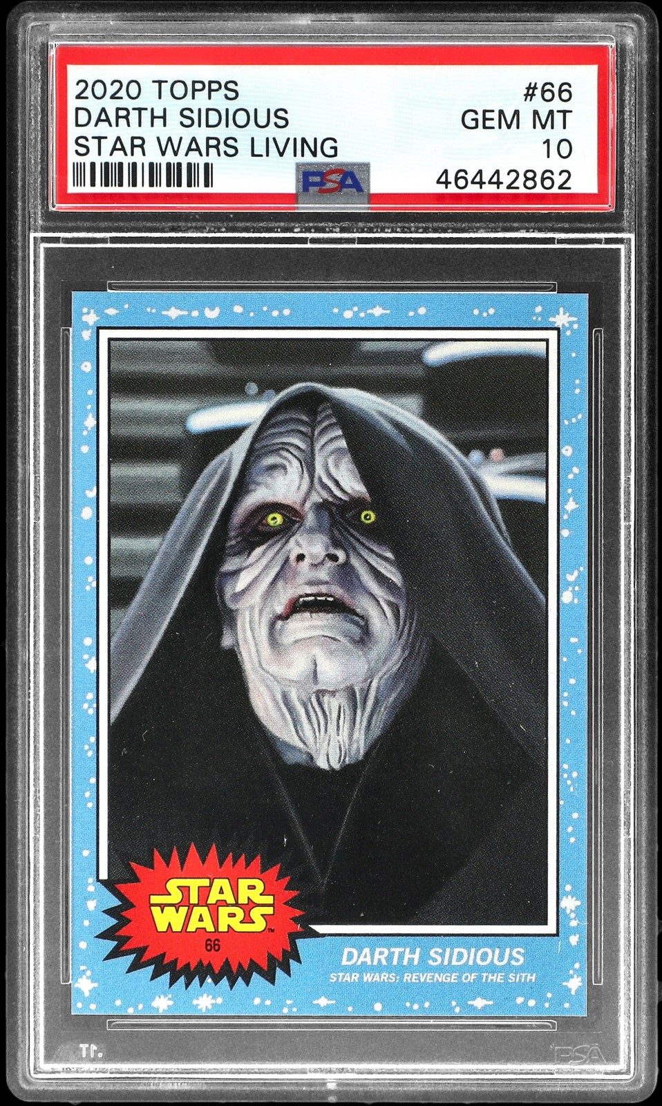 2020 TOPPS STAR WARS LIVING #66 DARTH SIDIOUS PSA 10