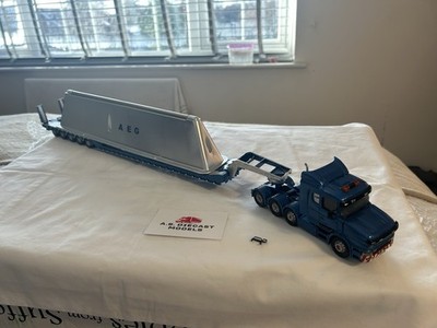 Corgi Modern Code 3 4 Axle Scania T Cab, 5 Axle Tieflader +Load Plain Blue 1/50