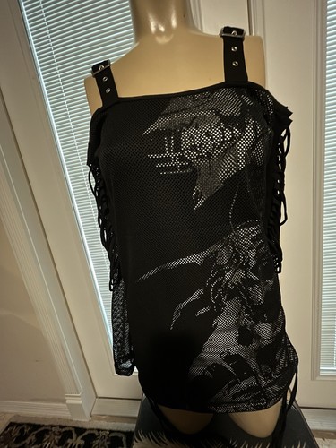 devil fashion women’s Tunic Style Top/dress Rock/Gothic/Punk/Grunge - Picture 2 of 10