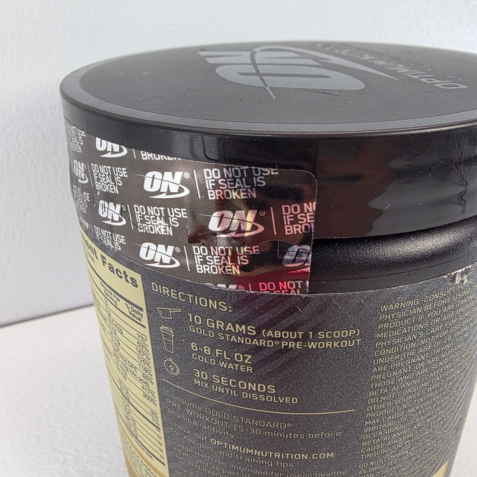 Ponche de frutas Optimum Nutrition Gold Standard pre entrenamiento 30 porciones 10,58 OZ nuevo Foto 4 de 4