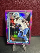 2025 Topps Chrome - Tate Ratledge Pink Refractor RC Detroit Lions #383 /250