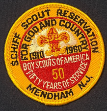 Vintage 1960 BSA 50th Anniversary Schiff Scout Reservation Badge Patch Boy Scout