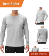 Men's UPF 50 Sun Protection Shirts Long Swim Rash Guard