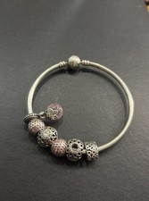 Autentico Bracciale Pandora Argento Sterling 925 5 Charms