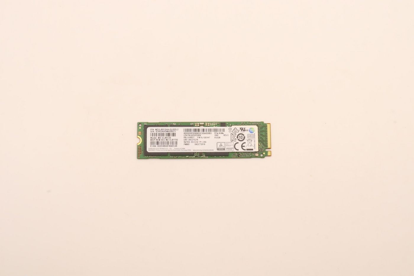 Lenovo 01FR511 SSD_ASM Storage SSD PM981 PCIe