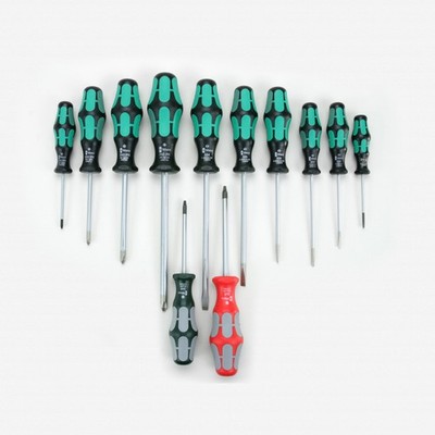 Wera 347901 Kraftform Plus Slotted/Phillips/Square Screwdriver Set