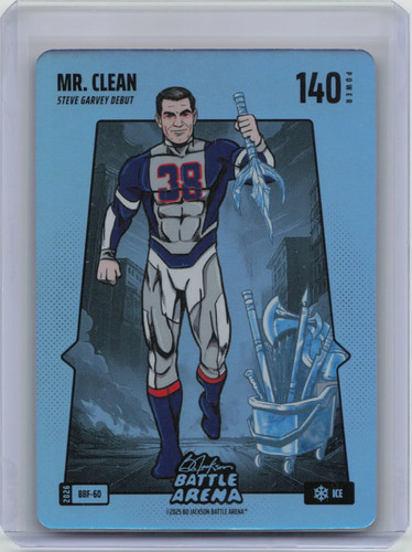 2026 Bo Jackson Battle Arena Mr. Clean BBF-60 Blue Battlefoil Steve Garvey Debut