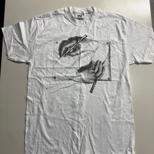 M.C. Escher Vintage Drawing Hands T-shirt Size MD New Old Stock Y2K