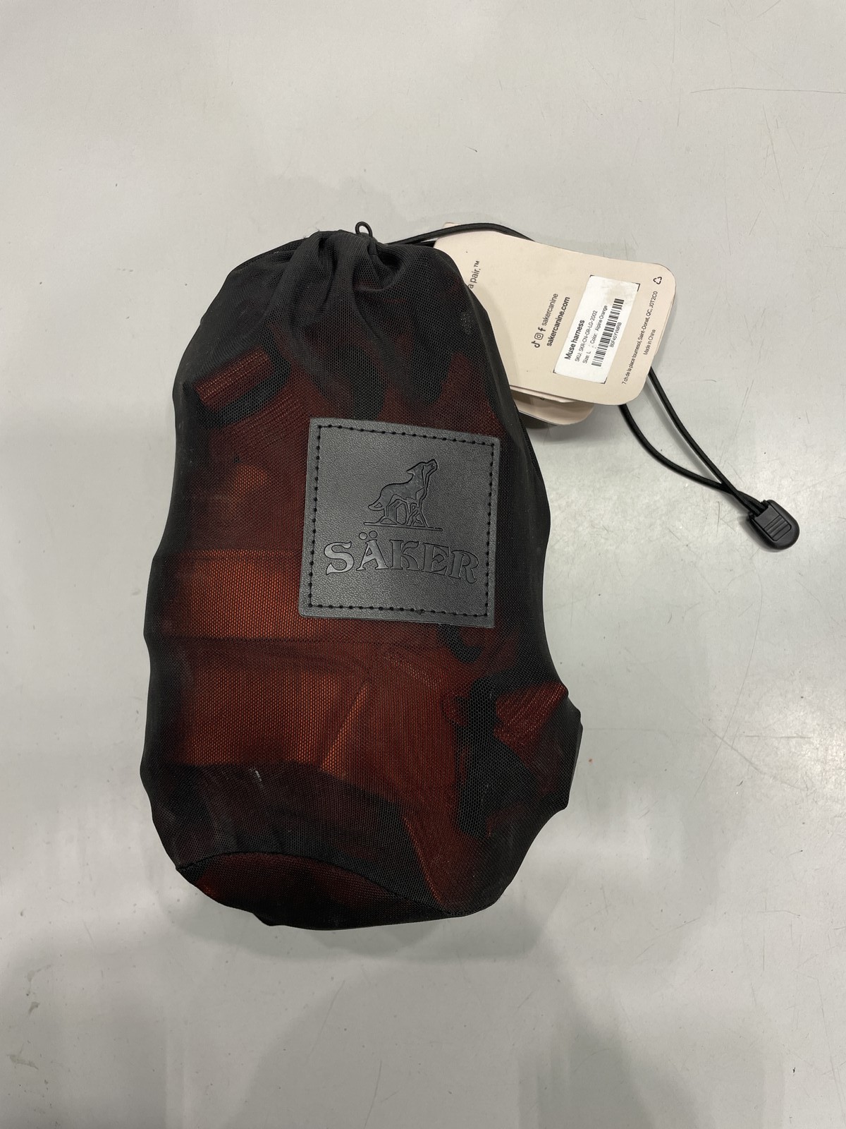 Saker Muse Dog Harness Large, Alpine Orange