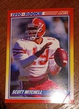 Score 1990 Rookie Scott Mitchell #651 Utah Utes Football NFL Card. rookie card picture