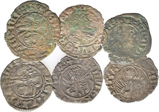 FITZ ITALY VENICE VENICE LOT 6 COINS DOGE BILLON SAN MARCO ØNMB656