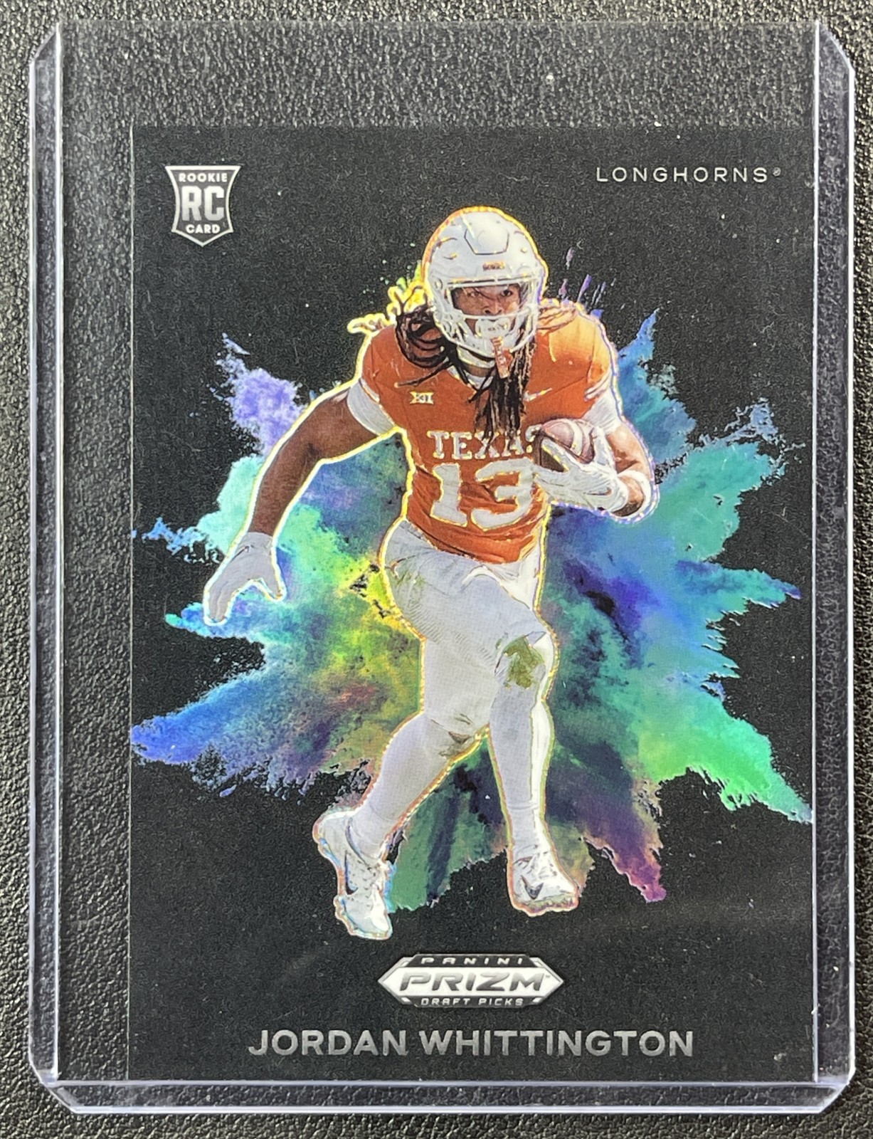 JORDAN WHITTINGTON 2024 PANINI PRIZM DRAFT PICKS CB-22 ROOKIE COLOR BLAST SSP RC