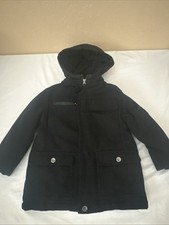 HAWKE CO Coat Boys Size 4T Black 83 Polyester 10 Wool very warm jacket