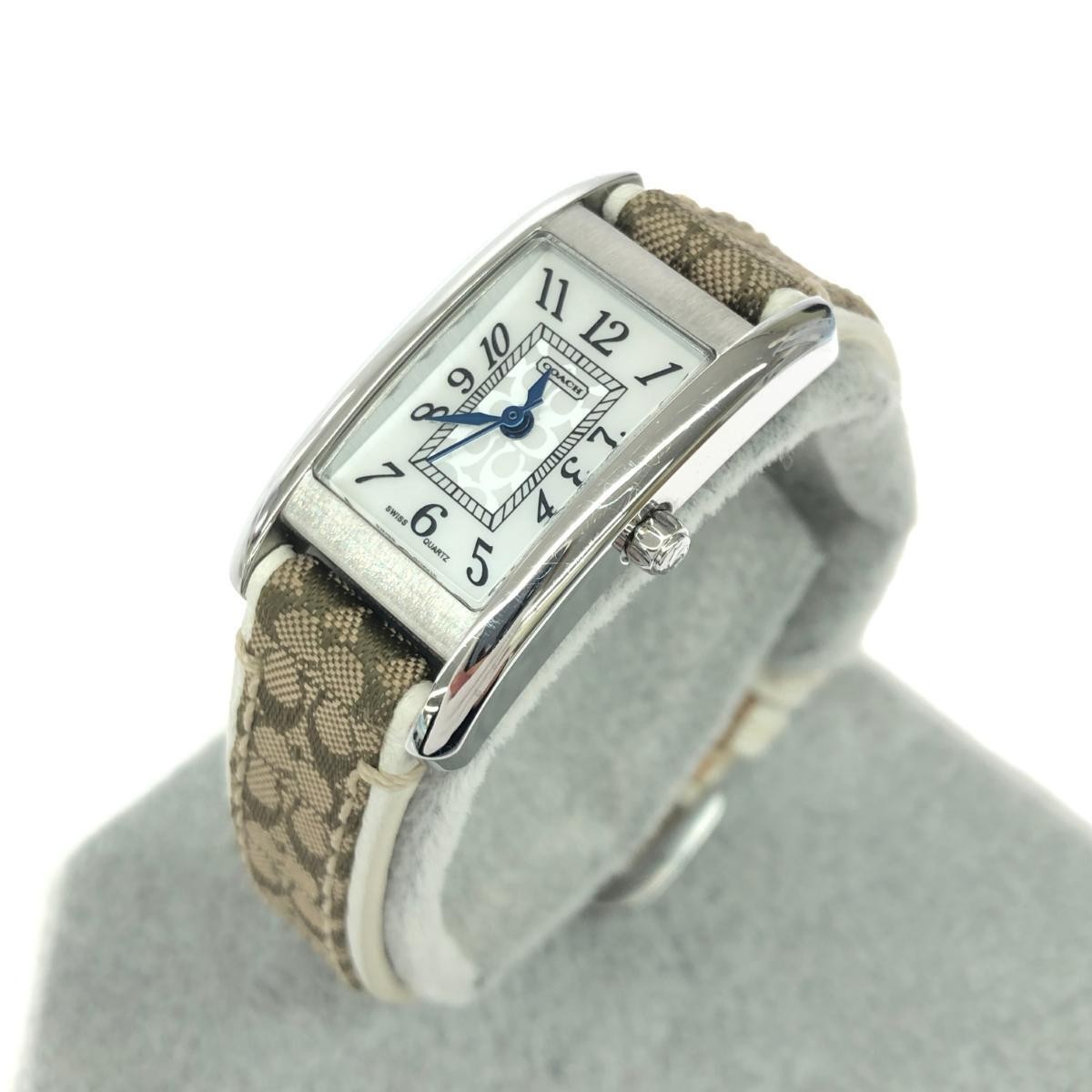Coach Mini Signature Rectangular Quartz Watch Sil… - image 1