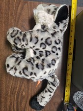 WILD REPUBLIC GRAY AND WHITE SPOTTED SNOW LEOPARD PLUSH/STUFFED ANIMAL
