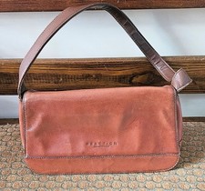 Women's Kenneth Cole Reaction Leather Handbag Purse Chic Brown Shoulder Designer