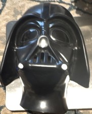 1997 Rubie's Darth Vader Full Face Mask Star Wars Black Plastic Adjustable