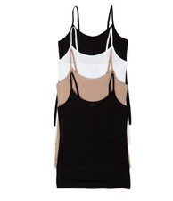Cotton Stretch Camisole 4 Pack Women's Adjustable Straps - Comfortable Fit
