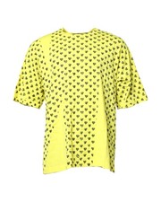 Preloved dolce & gabbana Heart Print Short Sleeve Tee Men Yellow T-Shirts