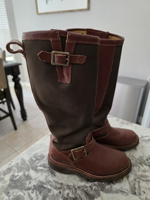 #ad Chippewa Womens 5M Sunjo 15in Snake Oro Russett Leather Snakeproof Hunting Boots $195.00