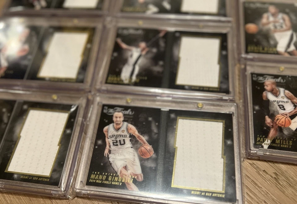 Panini Preferred 2014 NBA FINALS GAME WORN Used Jersey SPURS Complete TEAM SET - Image 3 of 4