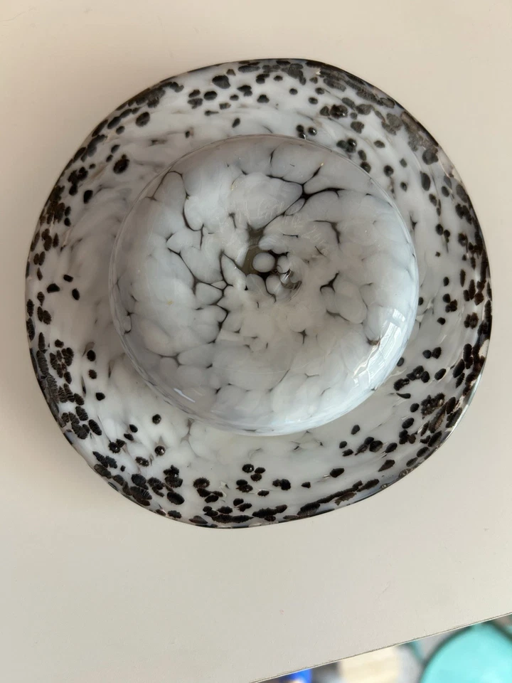 Jarrón Ikebana de vidrio artístico soplado a mano firmado por Abby Gitlitz Foto 4 de 4