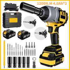 21v Cordless Impact Wrench Set 12 1200nm High Torque Brushless Drill 2 Battery 21v Cordless Impact Wrench Set 12 1200nm High Torque Brushless Drill 2 Battery