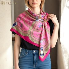 RARE VINTAGE HERMES Silk Scarf "Voitures Paniers" Carre 90 by Julie Abadie