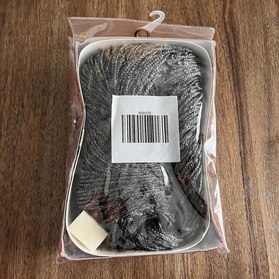 Peluca trenzada Ashro corta Bob gris Foto 3 de 4