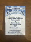 2025-26 Topps Chrome Update Stephon Castle Orange Auto /25 Redemption Spurs