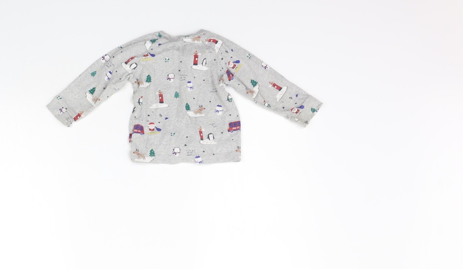 Girls UK Size 9-12 Months George Grey Basic T-Shirt image 2