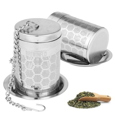 2PCS Large Tea Infuser, Loose Leaf, Extra Fine Mesh, 304 Stainless Steel