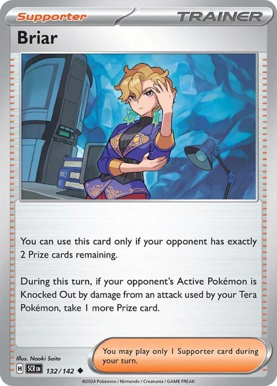 Briar 132/142 Uncommon Stellar Crown Pokemon Near Mint