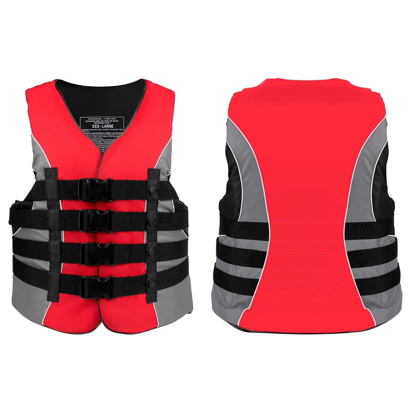 XGEAR Adult USCG Life Jacket Water Sports Life Vest