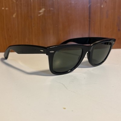 Ray Ban Bausch Lomb B&L Sunglasses Wayfarer 50mm Vintage Black Ebony Classic BL